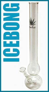 Glas Icebong 51cm mit Cannabisblatt
