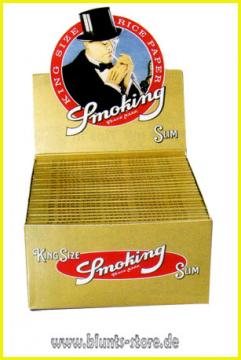 King Size Slim Blättchen Smoking Gold im Karton