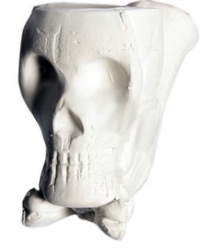 Handgefertigter Tonkopf Skull
