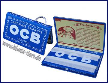 OCB Blau Einzelheft mit Gummizug,Zigarettenpapier