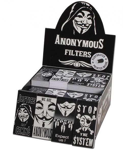 4er Set Filter mit Anonymous Maske
