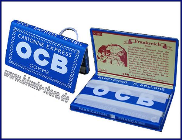 OCB Blau Zigarettenpapier, 25er Karton