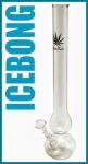 Glas Icebong 51cm mit Cannabisblatt